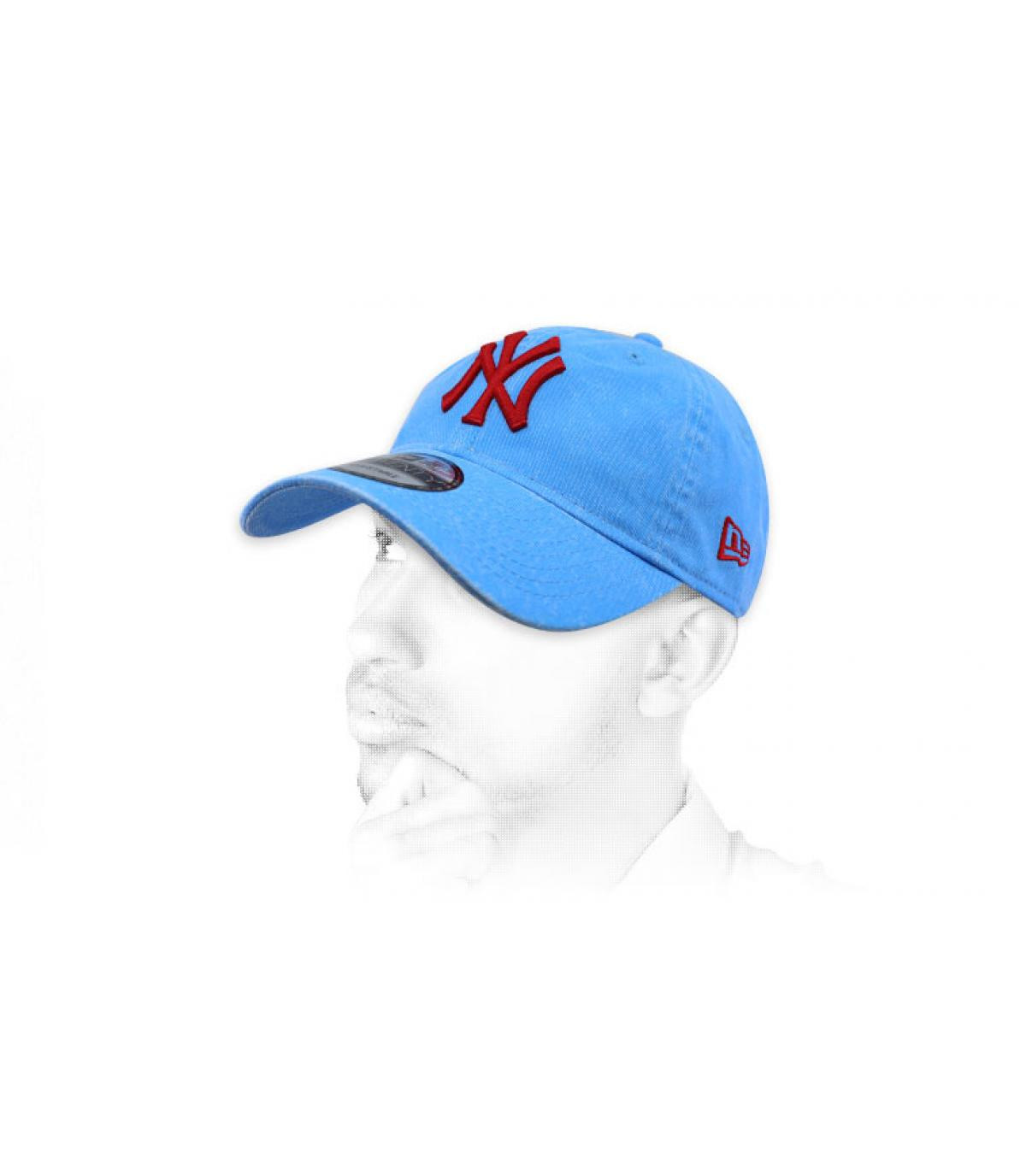 casquette NY bleu rouge Casquette Washed NY 9Twenty cardinal scarlet